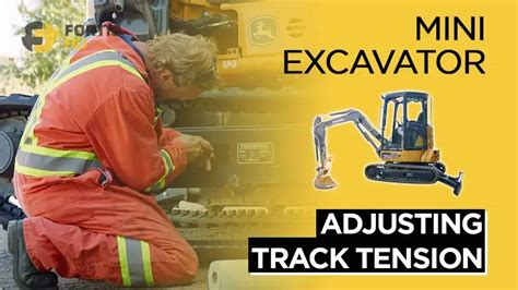 how to loosen track on mini excavator|adjusting track tension for excavators.